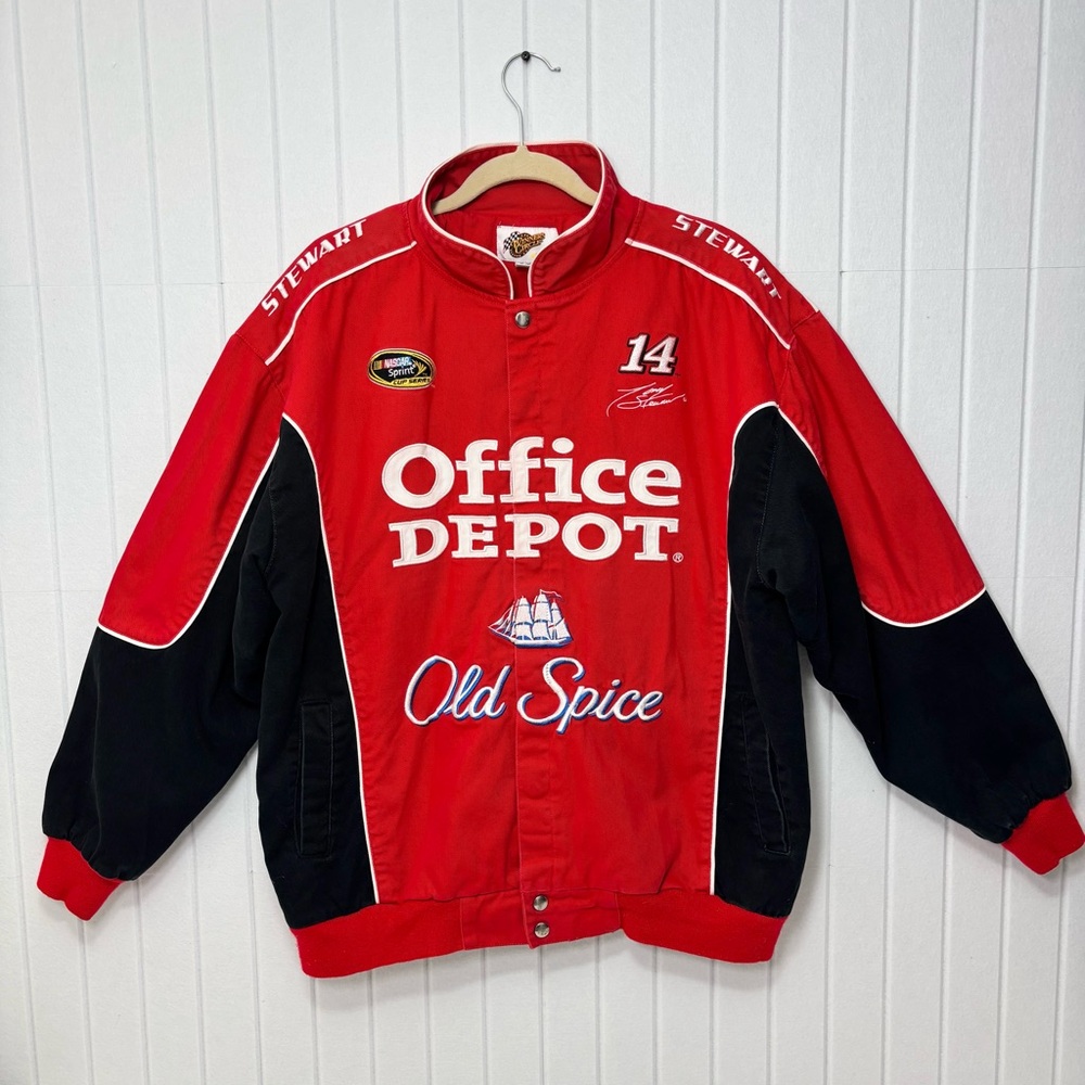 NASCAR Winners Circle‎ Tony Stewart Office Depot Old Spice Jacket Size XL